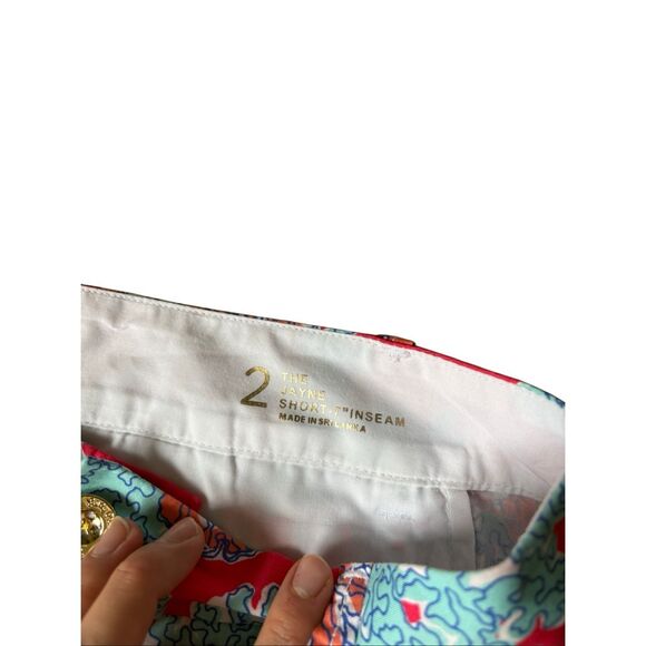 NEW Lilly Pulitzer Jayne Shorts size 2 Watermelon Red Blue Coral Coastal - Picture 5 of 15